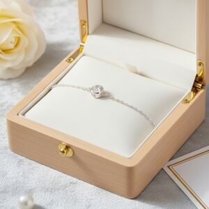 .5 CT Moissanite Diamond 925 Silver Bubble Bracelet / Anklet Birthday Gift